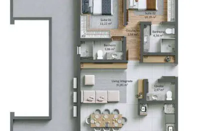 Cobertura com 2 dormitórios à venda, 105 m² por R$ 2.182.000,00 - João Paulo - Florianópolis/SC