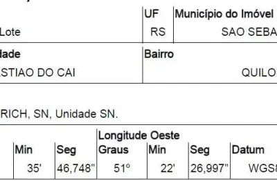 Oportunidade única em sao sebastiao do cai - rs | tipo: terreno | negociação: venda direta online  | situação: imóvel