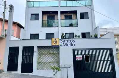 Cobertura com 2 dormitórios para alugar, 88 m² por r$ 2.825,00/mês - vila pires - santo andré/sp