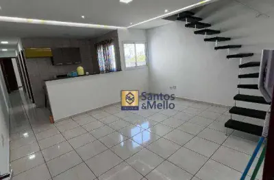 Cobertura com 3 dormitórios à venda, 121 m² por r$ 550.000,00 - vila pires - santo andré/sp