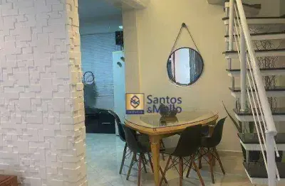 Sobrado com 3 dormitórios à venda, 123 m² por r$ 580.000 - jardim santo antônio - santo andré/sp