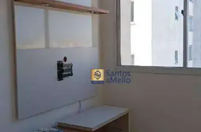 Apartamento com 2 dormitórios para alugar, 35 m² por r$ 1.512,87/mês - parque são vicente - mauá/sp