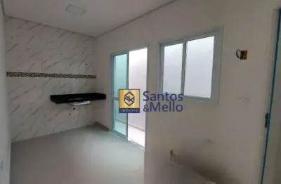 Kitnet com 1 dormitório para alugar, 22 m² por r$ 1.650/mês - parque novo oratório - santo andré/sp