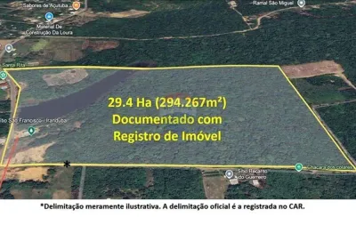 Vende terreno amplo de 294.267m² (29,4 ha) e bem localizado em iranduba, am