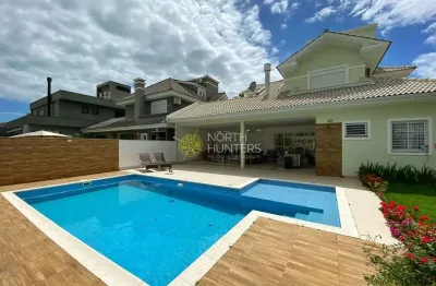 Casa com 4 dormitórios para temporada, 240 m² - jurerê internacional - florianópolis/sc
