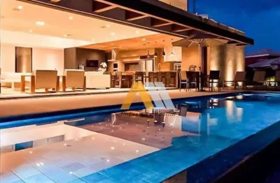 Casa com 4 dormitórios à venda, 442 m² por r$ 11.000.000,00 - lago azul - araçoiaba da serra/sp