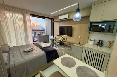Vende - studio mobiliado - 1 quarto, 1 banheiro, 30m² - vila regente feijó - sp.