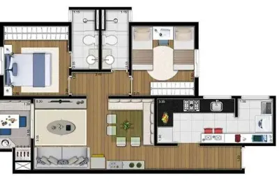 Apartamento à venda, 2 quartos, 1 suíte, 2 vagas, campestre - santo andré/sp