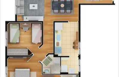 Apartamento à venda, 2 quartos, 1 suíte, 1 vaga, santa maria - são caetano do sul/sp