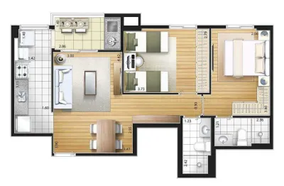 Apartamento à venda, 2 quartos, 1 suíte, 1 vaga, fundação - são caetano do sul/sp