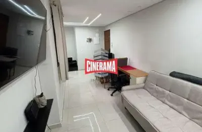 Linda cobertura , com 96m², 2 dormitórios sendo 1 suíte e 1 vaga de garagem, campestre - santo andré/sp