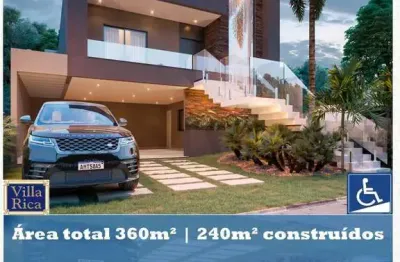 Casa com 3 suítes, ampla, moderna em construção no condomínio villa rica