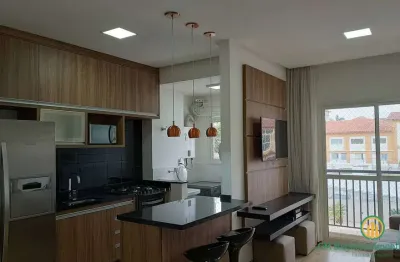 Apartamento mobiliado c/ 2 dorms. cond. address granja vianna