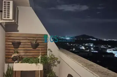 Condomínio vila rio grande - ampla cobertura com 3 quartos, sendo 1 suíte com vista para o mar e para as montanhas em excelente localização em palhoça - sc