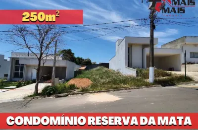 Lote terreno no condomínio reserva da mata 250m² - monte mor