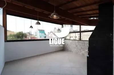 Cobertura com 2 quartos para alugar na rua pacaembu, 99, bangú, santo andré por r$ 3.100