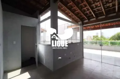 Cobertura com 2 quartos para alugar na rua coroados, 380, vila pires, santo andré por r$ 2.300