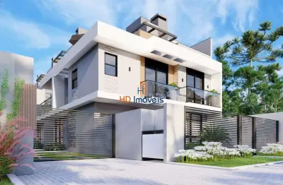 Sobrado alto padrão com 3 quartos (suíte), terraço e churrasqueira à venda por r$ 899.000 - hauer - curitiba/pr