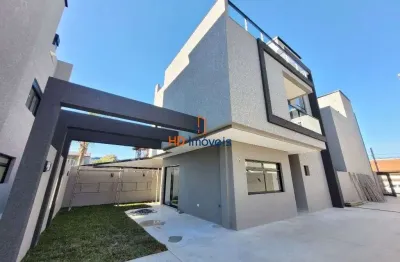 Sobrado interno com 3 quartos| terraço com churrasqueira | hauer - curitiba/pr