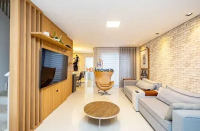 Sobrado alto padrão com 4 quartos, área gourmet com churrasqueira, 3 vagas no bom retiro - curitiba/pr