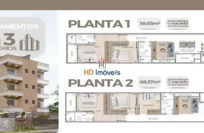 Prontos para morar! apartamentos com sacada + churrasqueira, vaga de garagem no centro de pinhais/pr