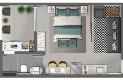 Apartamento com 1 quarto à venda na doutor jácomo nazário, cidade nova i, indaiatuba por r$ 460.000