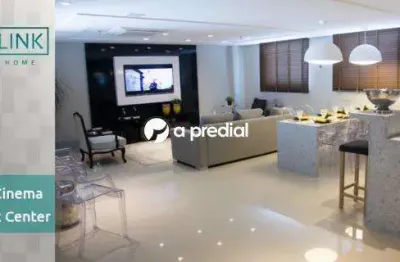 Apartamento na planta star, com 44,97 m2, mobiliado, parcial dispoem de 02 quartos e 01 banheiro social, ampla sala integrada a cozinha americana e um