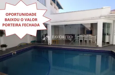 Casa térrea com piscina em atibaia porteira fechada