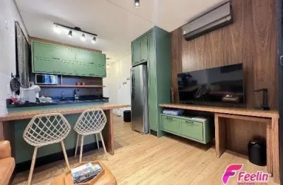 Lindo studio totalmente mobiliado e decorado e com vista livre na melhor localização do córrego grande
