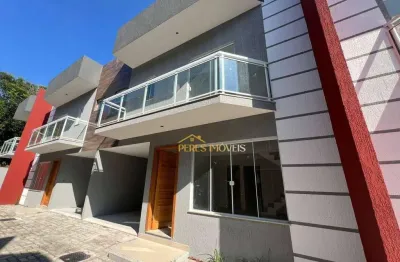 Linda casa duplex em condomínio com 3 quartos à venda, 126 m² - extensão do bosque - rio das ostras/rj