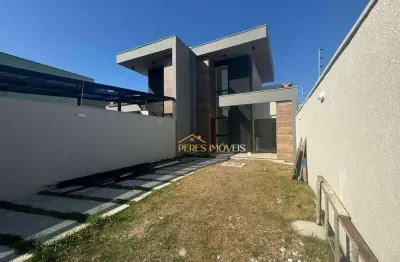 Casa de alto padrão com 3 suites à venda no centro de rio das ostras, com 108 m² por r$ 720.000