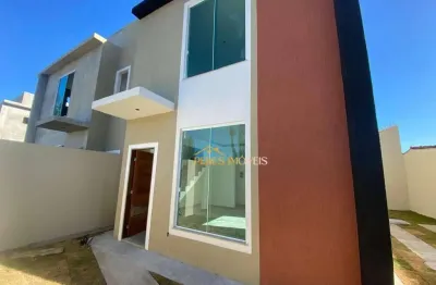Casa próximo a praia com 3 dormitórios à venda, 90 m² por r$ 430.000 - praia mar - rio das ostras/rj