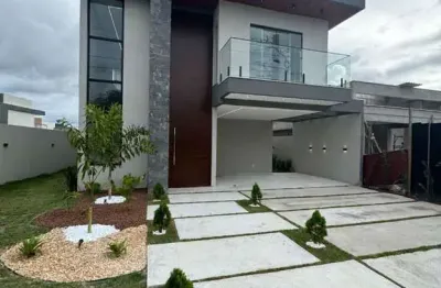 Casa com 4 dormitórios à venda, 210 m² por r$ 1.350.000 - alphaville litoral norte 3 - camaçari/ba