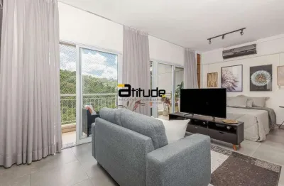 Stúdio mobiliado para locação no condomínio trix housing -alphaville