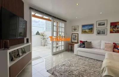 Cobertura à venda com 2 dormitórios, 2 banheiros, piscina, garagem, no bairro ideal em novo hamburgo .