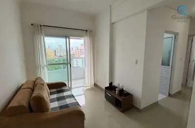 Alugo apartamento mobiliado, 01 dormitório, lazer completo na cobertura, garagem demarcada, andar alto e vista livre, vila mathias, santos