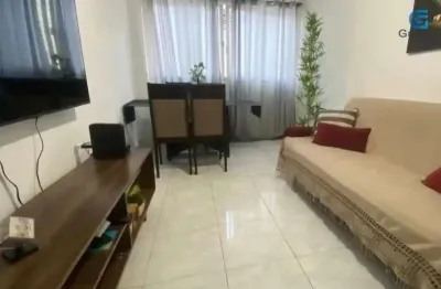 Vendo apartamento semi mobiliado de 1 dormitório e garagem privativa no marapé em santos