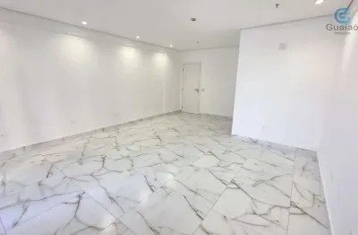 Alugo sala comercial nova no fusion office vila mathias, com banheiro privativo, sacada e acessibilidade total, vila mathias, santos.
