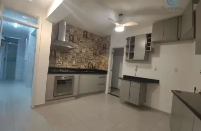 Alugo amplo apartamento, 03 dormitórios, gonzaga, santos