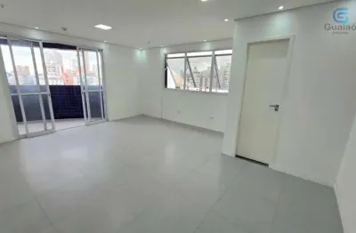Vendo sala comercial nova no the one office tower, garagem, andar alto, sacada, 38m², ponta da praia, santos