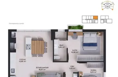 Apartamento com 2 quartos à venda na Rua da Pedra, 1, Pedra Branca, Palhoça