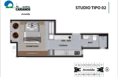 Estúdio 1 quarto Carianos Florianópolis Quintal Carianos - Avenida