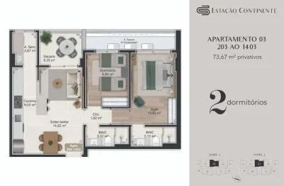 Apartamento 2 quartos Campinas São José Estação Continente