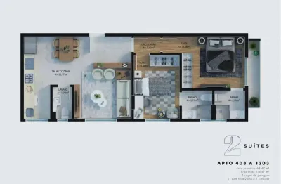 Apartamento 2 quartos Centro Florianópolis Aracy Rupp Bulcão Vianna