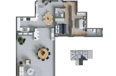 Apartamento 2 quartos Agronômica Florianópolis Stuttgart