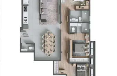Apartamento 3 quartos Agronômica Florianópolis Stuttgart