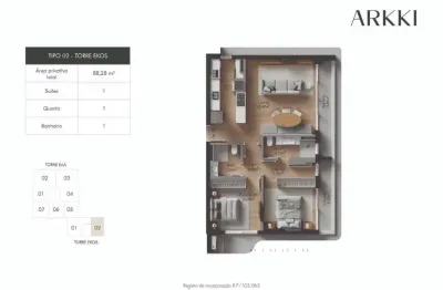 Apartamento com 2 quartos à venda na Rua Crispim Mira, 12, Centro, Florianópolis