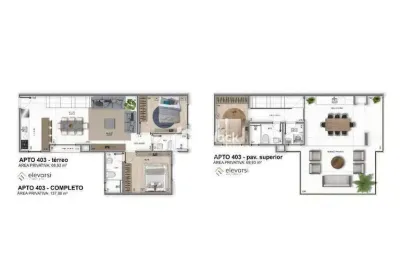 Apartamento duplex 3 quartos, 3 banheiros à venda, 90 m² por r$ 650.000 - estância pinhais - pinhais/pr