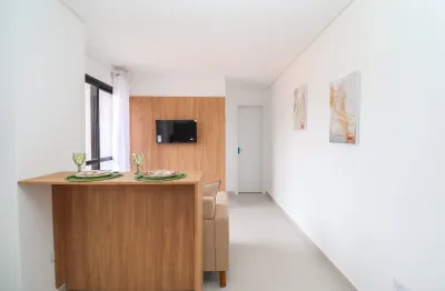 Apartamento 1 Quartos Todo Mobiliado  33m² Sacada Com Churrasqueira- Cajuru