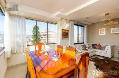 Apartamento cobertura à venda no bairro petrópolis com 185m² e 3 dormitórios/quartos.
